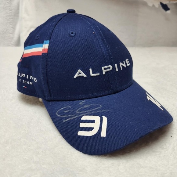 New Era Other - Alpine F1 Racing Team Hat Snap Back Mens Blue New Era Signed Esteban Ocon #31